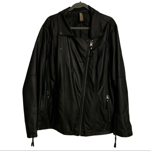 Women’s (worn once!) Leather-Like Jacket - Picture 1 of 4